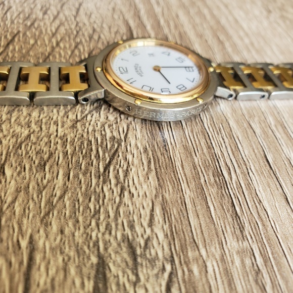 Hermes Vintage Clipper Quartz 2-Tone Ladies Watch
